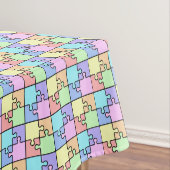 Nappe Pastel Rainbow Color Puzzle Motif géométrique (In Situ)