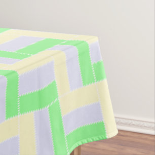 Nappe Pastel Rectangles Lignes en pointillé blanc Motif