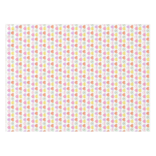 Nappe Pastel Valentine's Day Candy Hearts Love Imprimer (Devant (Horizontal))