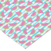 Nappe Pastèque au néon sur le motif de rayures (Angle)