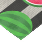 Nappe Pastèque Rayures Modernes Noir & Blanc (Angle)