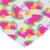 Nappe Pastèque rouge citrons jaunes Tropical sur blanc (Angle)
