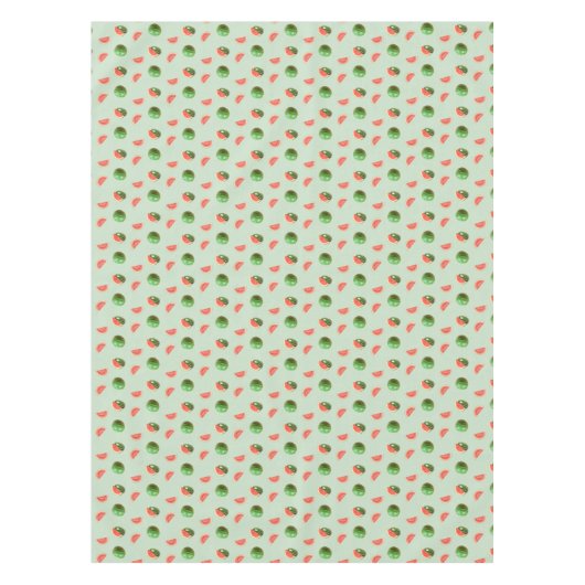 Nappe Pastèque tropicale sur Light Laurel Green (Devant)