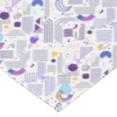 Nappe Pat Abstrait géométrique rétro n° 4 bleu violet ID (Angle)