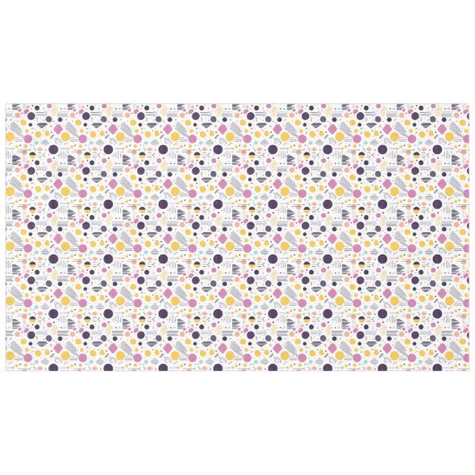 Nappe Pat Abstrait géométrique rétro n° 8 Magenta ID1067 (Devant (Horizontal))