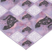 Nappe Patchwork de chats cosmiques pourpres (Angle)