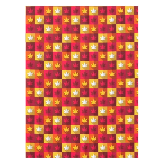 Nappe Patchwork Feuilles d'érable d'automne (Devant)