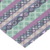 Nappe Patchwork lignes ornementales paces textile boho v (Angle)