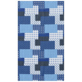 Nappe Patchwork, motif, mosaïque, étoiles, l'étoile de D (Devant)