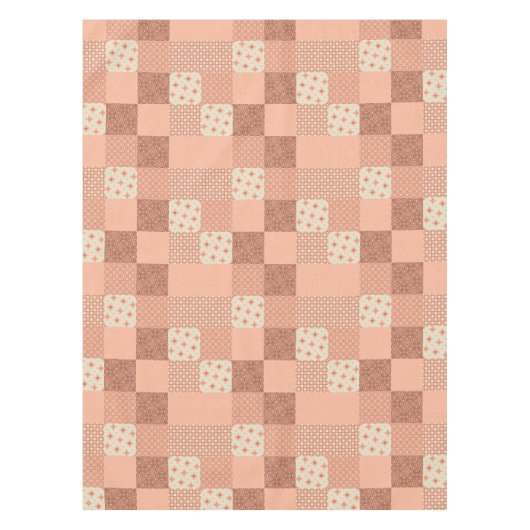 Nappe Patchwork Rose Rétro (Devant)