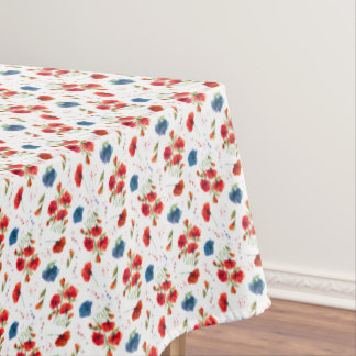 Nappe Patriotic Poppies Floral in Red White Blue