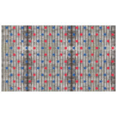 Nappe Patriotique rouge étoiles motif bardeaux rustiques (Devant (Horizontal))