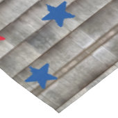 Nappe Patriotique rouge étoiles motif bardeaux rustiques (Angle)