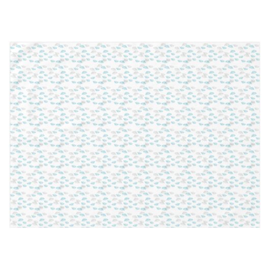 Nappe Pattern Blue & Gray Leaves (Devant (Horizontal))