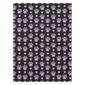 Nappe Pattern of paws, Dog paws, Lilac paws, Hearts (Devant)