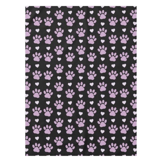 Nappe Pattern of paws, Dog paws, Lilac paws, Hearts (Devant)