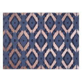 Nappe Patters de Bohemian Rose Gold Navy Blue Ikat (Devant (Horizontal))