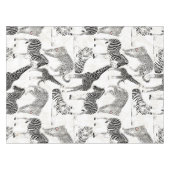 Nappe Patters de Stylish Black et White Jungle Animals (Devant (Horizontal))