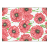 Nappe Pavot aquarelle motif floral (Devant (Horizontal))