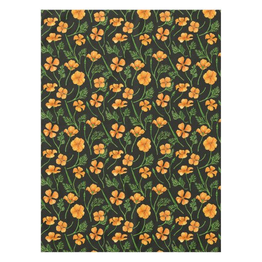 Nappe Pavot de Californie, fleurs d'été, orange wil (Devant)