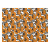 Nappe Pavot orange sur blanc (Devant (Horizontal))
