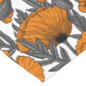 Nappe Pavot orange sur blanc (Angle)