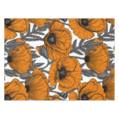 Nappe Pavot orange sur blanc (Devant (Horizontal))