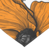 Nappe Pavot orange sur blanc (Angle)