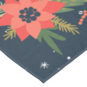 Nappe Pays Poinsettias rouges sur bleu (Angle)