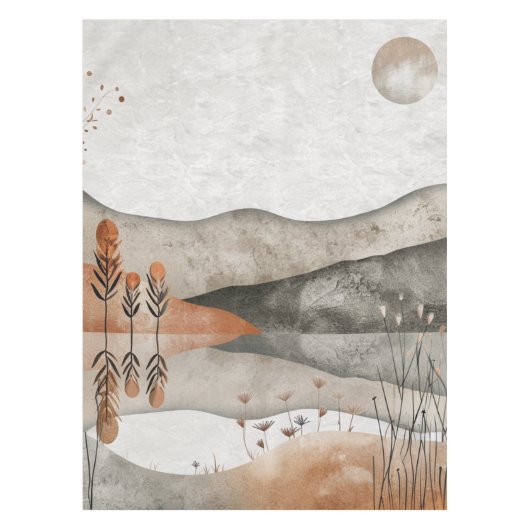 Nappe Paysage Abstrait de Boho (3) (Devant)