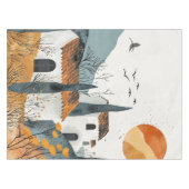 Nappe Paysage Abstrait de Boho (4) (Devant (Horizontal))