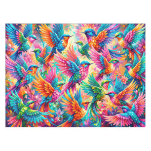 Nappe Paysage de rêve vibrant de colibri – Boho tropical