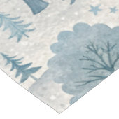 Nappe Paysage du château d'hiver en bleu et gris (Angle)