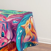 Nappe Paysage onirique de chat vibrant – Psychedelique B (In Situ)