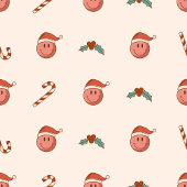 Nappe Peaceful Xmas Cloth Groovy Vintage Pastel Touch