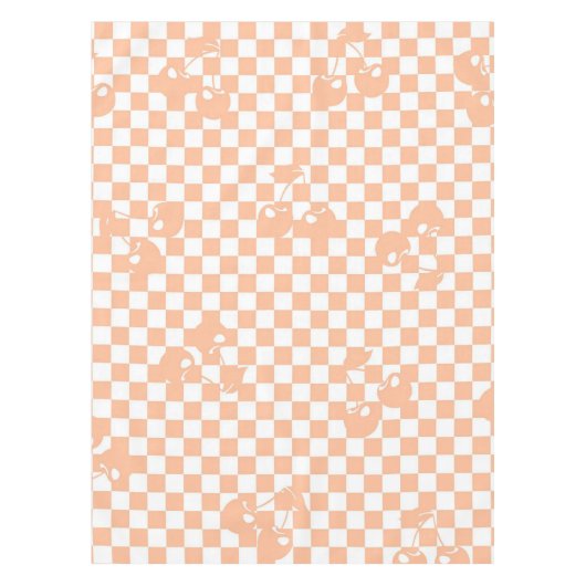 Nappe Peach Fuzz Cherry En vichy Motif (Devant)