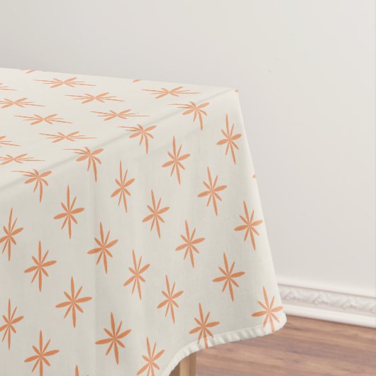 Nappe Peach Stars on Cream Atomic Mid Century Motif (In Situ)