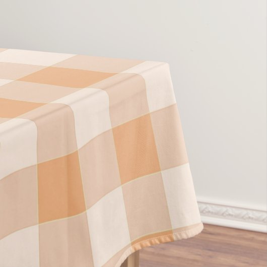 Nappe Peach White À damiers En vichy Motif (In Situ)