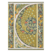 Nappe Peacock Art Nouveau Style rond design complexe (Devant)