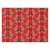 Nappe Peacock Bird Folk Art. (Devant (Horizontal))