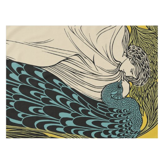 Nappe Peacock Fine Art Bird Nouveau (Devant (Horizontal))