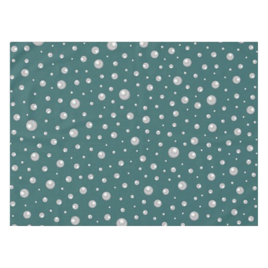 Nappe Pearl Pattern on Transformative Teal Background (Devant (Horizontal))