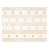 Nappe Pêche et Blancs - Coeurs, Fleur, Empreinte de patt (Devant (Horizontal))