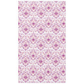 Nappe Pêche et mauve Damas Floral Elegant Coton (Devant)