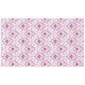 Nappe Pêche et mauve Damas Floral Elegant Coton (Devant (Horizontal))