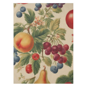 Nappe Pêche Française, Cerises, Bluederies, Poires, Pomm