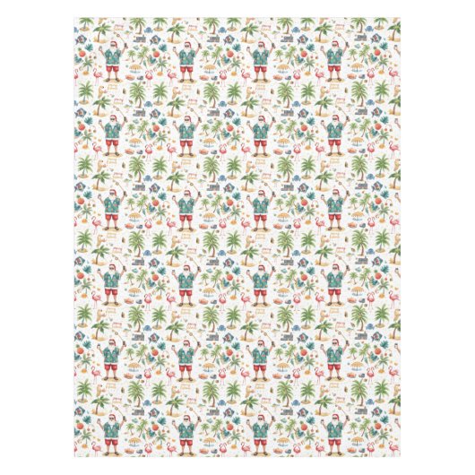 Nappe Pêche Noël thème avec le Père Noël (Devant)