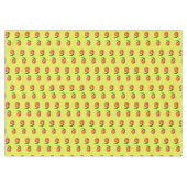 Nappe Pêcher le motif de fruits sur le jaune (Devant (Horizontal))
