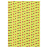 Nappe Pêcher le motif de fruits sur le jaune (Devant)