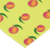 Nappe Pêcher le motif de fruits sur le jaune (Angle)